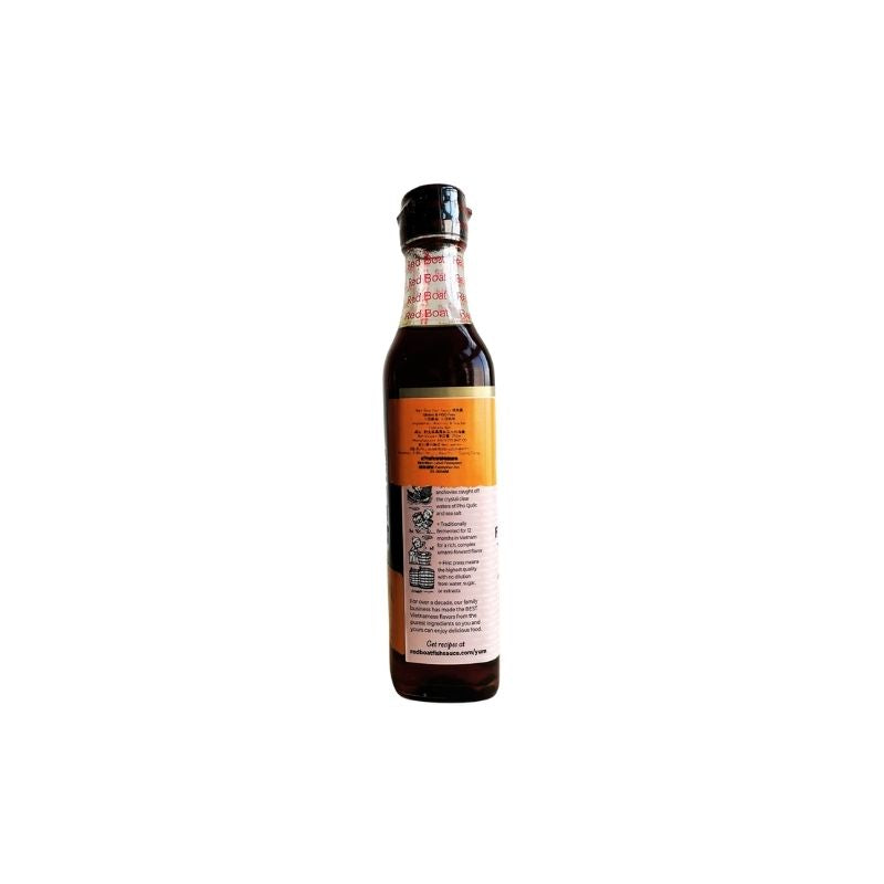 Bottle of Red Boat 50°N Phamily Reserve Classic Fish Sauce - 250ml on a white background