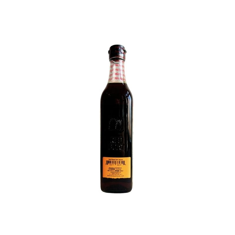 Bottle of Red Boat Fish Sauce 40N - 500ml with a label on a white background