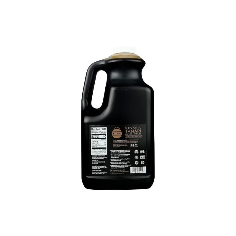 San-J Organic Gluten-Free Tamari Soy Sauce - 1.86L on a white background
