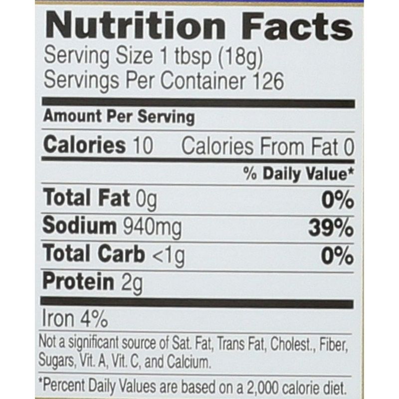Nutrition facts label for San-J Organic Gluten-Free Tamari Soy Sauce - 1.86L