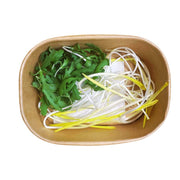 Brown rectangular paper box with Shungiku & Sweet Popcorn Sprout Mix (Pesticide Free)  on a white background