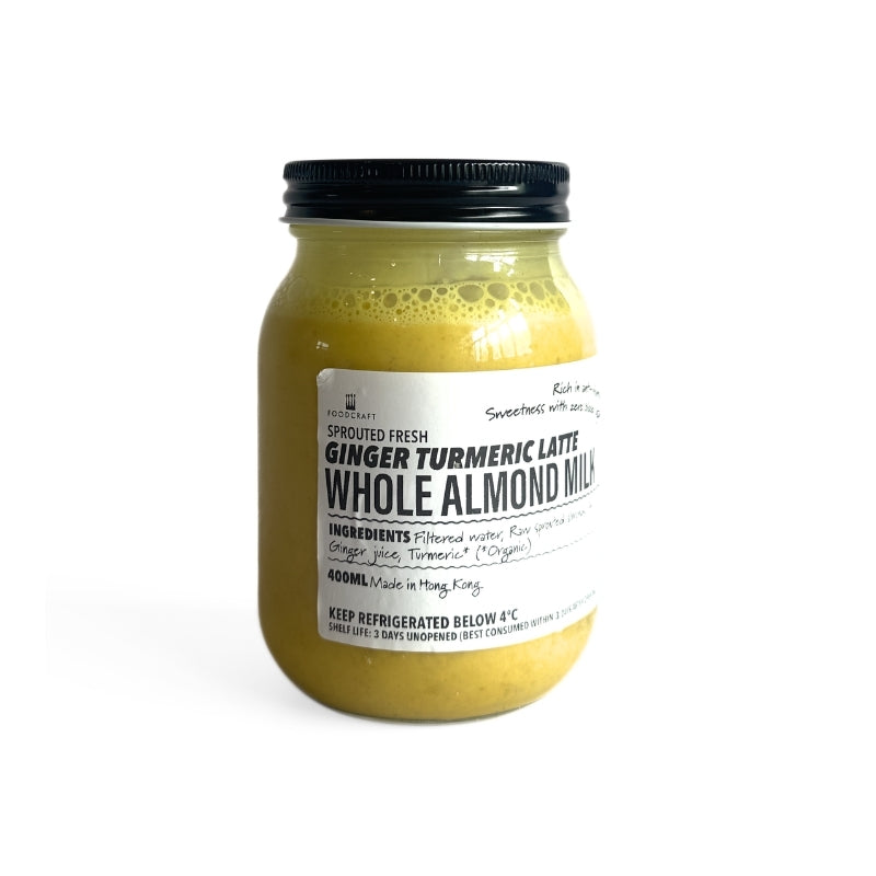 Sprouted Fresh Whole Almond Ginger Turmeric Latte - 400ml
Foodcraft Online Store