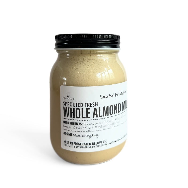 Sprouted Fresh Whole Almond Mylk - 500ml - FoodCraft Online Store 
