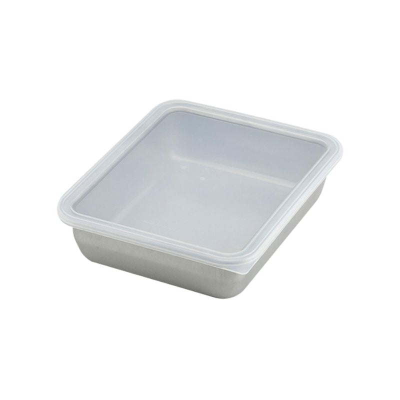 Stainless Steel Storage Prep Tray with Lid (Wide Deep Size) shown on a plain white background.