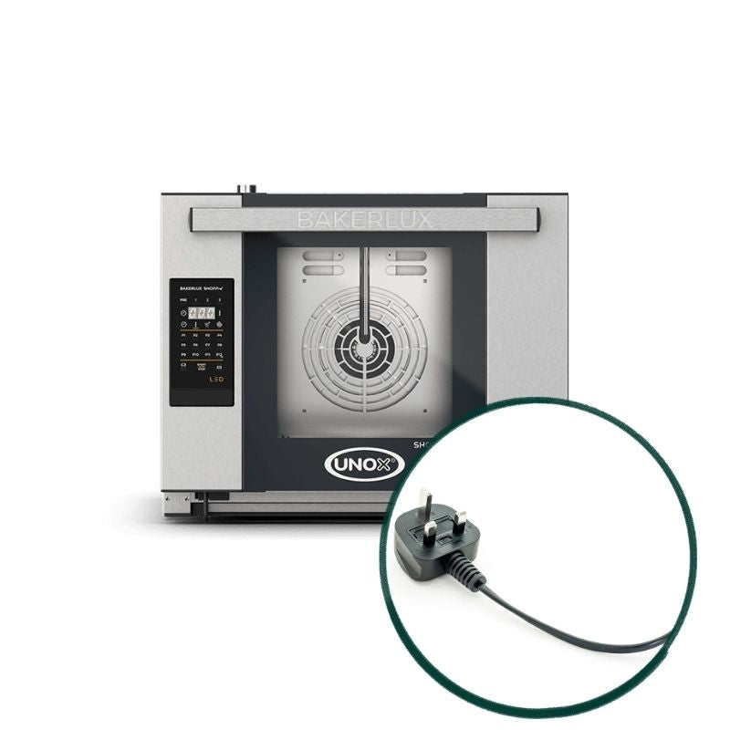 UNOX-BAKERLUX SHOP.Pro™ LED Oven with pump with 4 trays- XEFR-04HS-ELDP-GB with UK plug