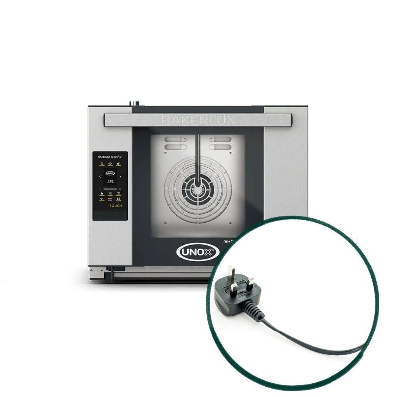 UNOX-BAKERLUX SHOP.Pro™ TOUCH Oven with pump-4 trays - XEFR-04HS-ETDP-GB with UK plug