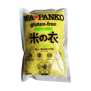 Bag of Wa Panko gluten-free corn mix on a white background