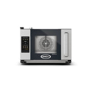 Stainless steel commercial oven XEFT-03HS-ETRV UNOX on a white background