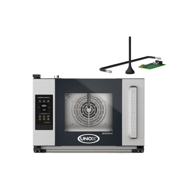 UNOX-BAKERLUX SHOP.Pro™ TOUCH Oven with Pump – 3 Trays (Custom Side-Opening Doors from the right) with Wifi Connection