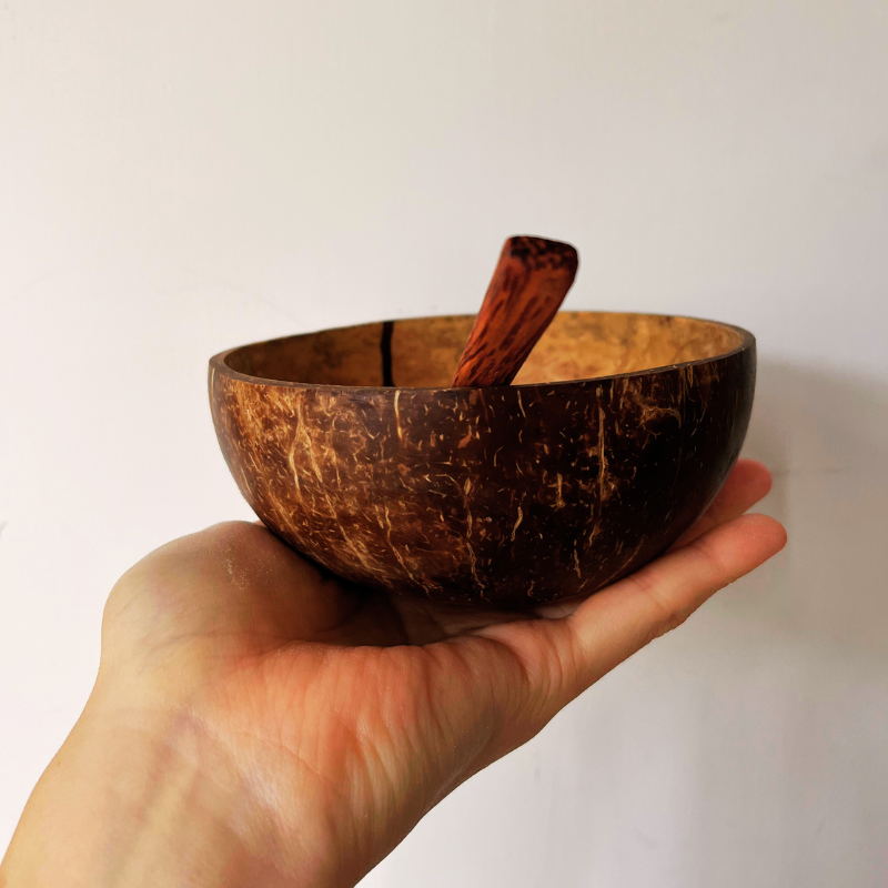 Coconut Shell Bowl with Wooden Spoon - Foodcraft Online Store