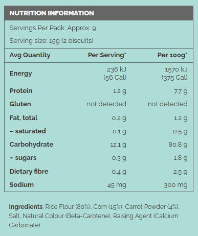 Spliits Gluten Free Carrot Crispbread - Foodcraft Online Store
