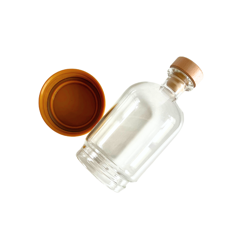 Infused Water Bottle - 450ml Glass Carafe with Removable Base & Wooden Lid - Foodcraft Online Store