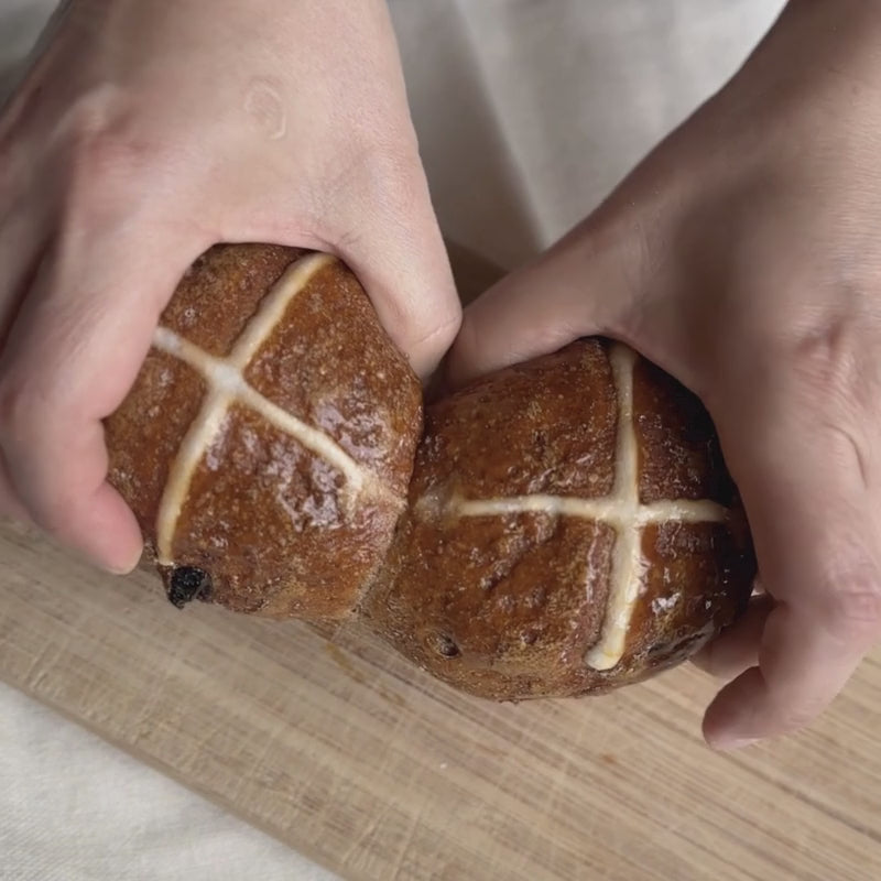 Load video: Gluten Free Vegan Sourdough Hot Cross Buns - 2 pc 
Foodcraft Online Store
