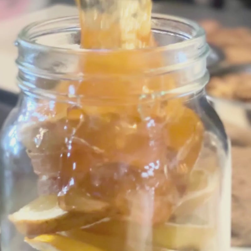 Load video: Organic Raw Honey Lemon - 470g Foodcraft Online Store