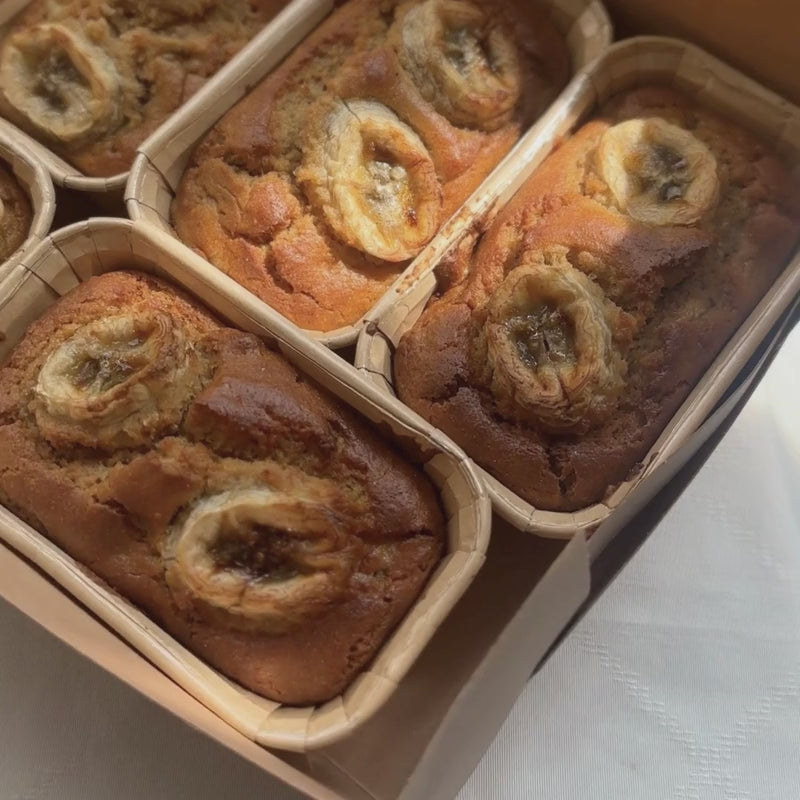 Load video: Close up video of Gluten Free Vegan Banana Bread with Sprouted Walnuts - 120g (set of 6) Foodraft Online Store