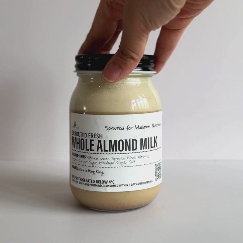 Sprouted Fresh Whole Almond Mylk - 500ml - FoodCraft Online Store 