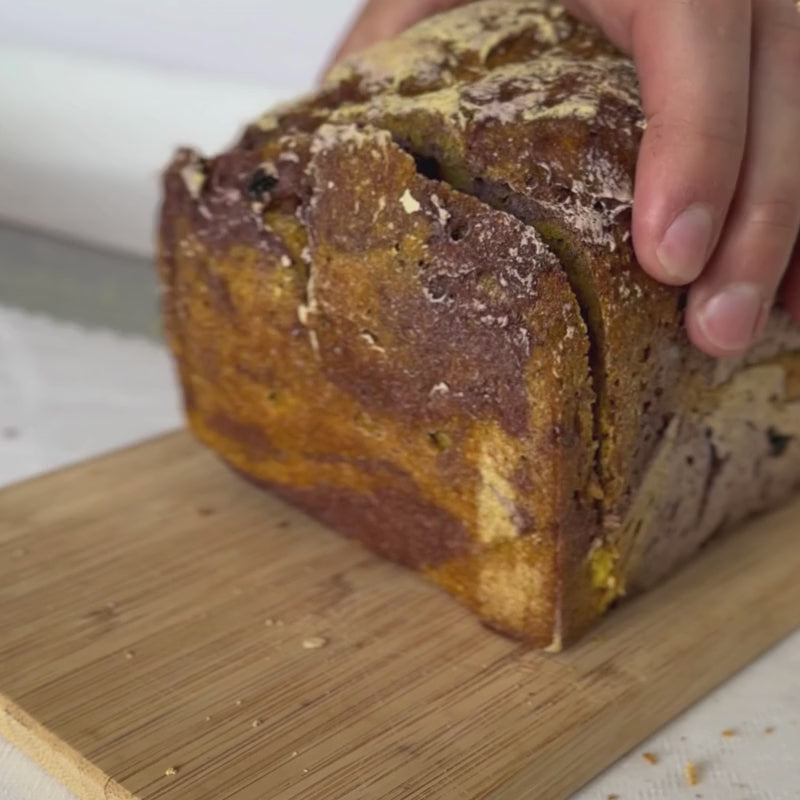 Load video: Gluten Free Sourdough SPOOKED Sandwich Bread - 1kg