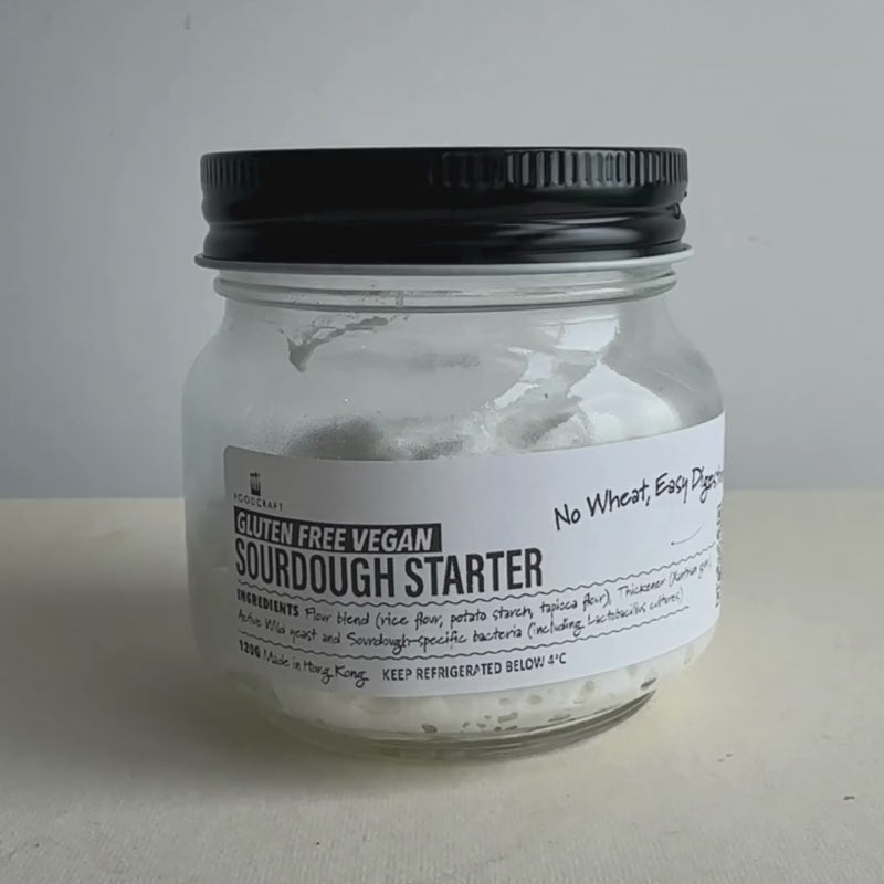 Load video: Jar of Gluten Free Organic Sourdough Starter - 120g