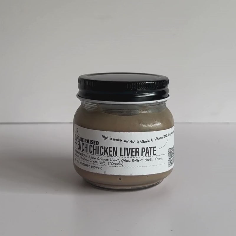 Load video: Pasture Raised French Chicken Liver Pate - 200g
