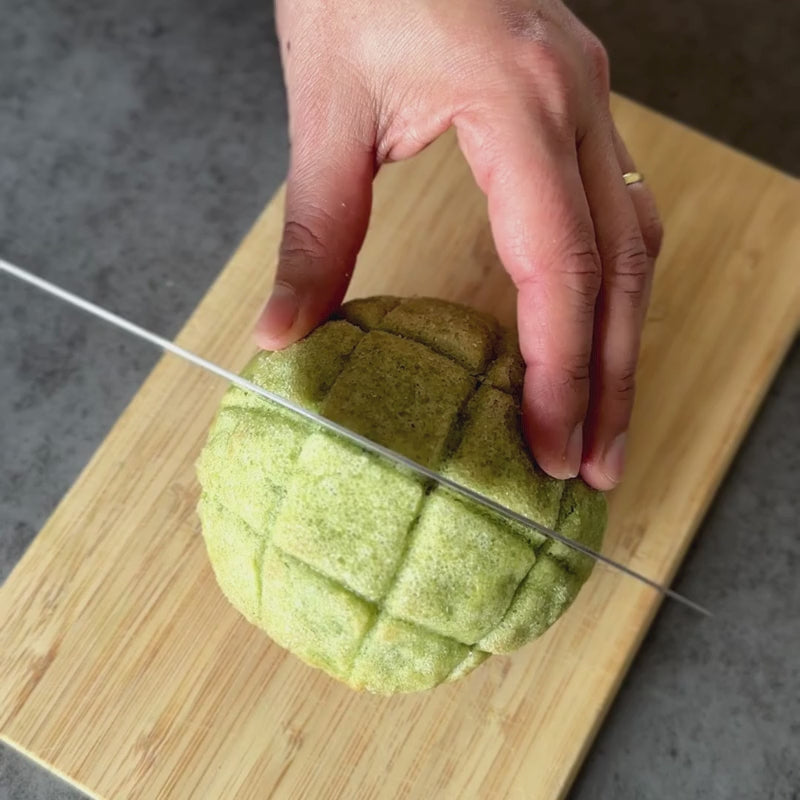 Load video: Gluten Free Vegan Sourdough Matcha Melon Pan - 2 pc 
Foodcraft Online Store