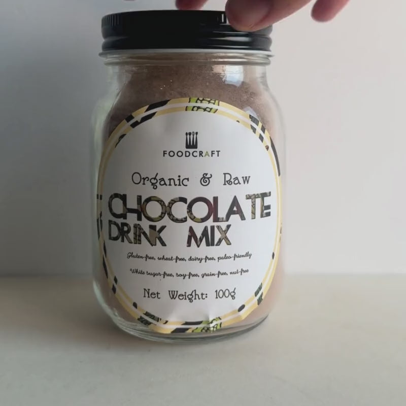 Video of Organic Raw Sugar Free Chocolate Drink Mix - 100g
