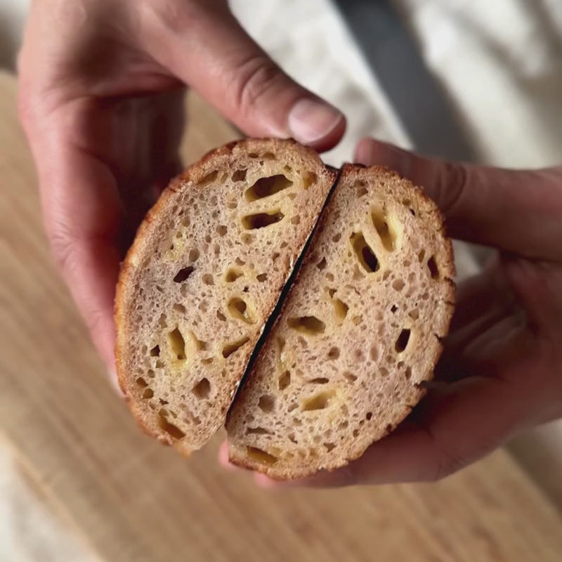 Load video: Gluten Free Vegan Sourdough Dutch Bread with Vegan Cheese (Tiger Bread Style) - 1pc - Foodcraft Online Store