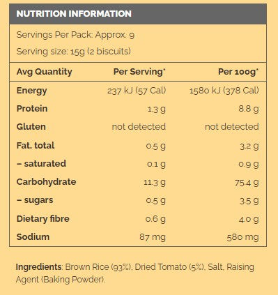 Spliits Gluten Free Tomato Crispbread - Foodcraft Online Store