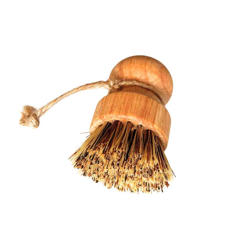 Natural Wooden Scrubbing Brush with Rope Handle - Foodcraft Online Store