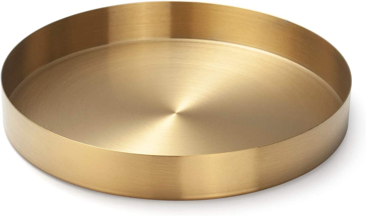 Brass Round Serving Tray - 20cm x 2.6cm