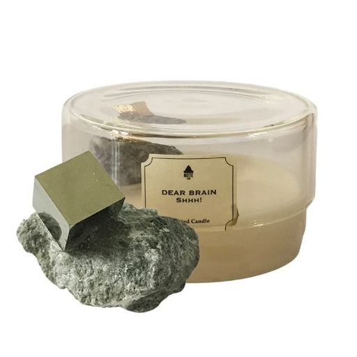 A:Note Laboratory Handcrafted Gemstones & Scented Candle - Peruvian Pyrite (Gray) - 6oz - FoodCraft Online Store 
