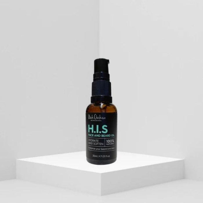 Black Chicken Remedies H.I.S Face and Beard Oil - Men's Natural Face Serum - Foodcraft Online Store