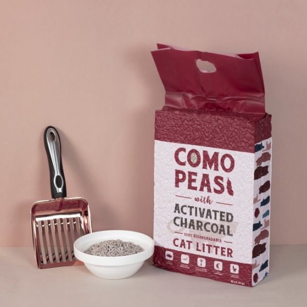 COMO PEAS 100% Biodegradable Cat Litter with Activated Charcoal - 2.5kg - FoodCraft Online Store 