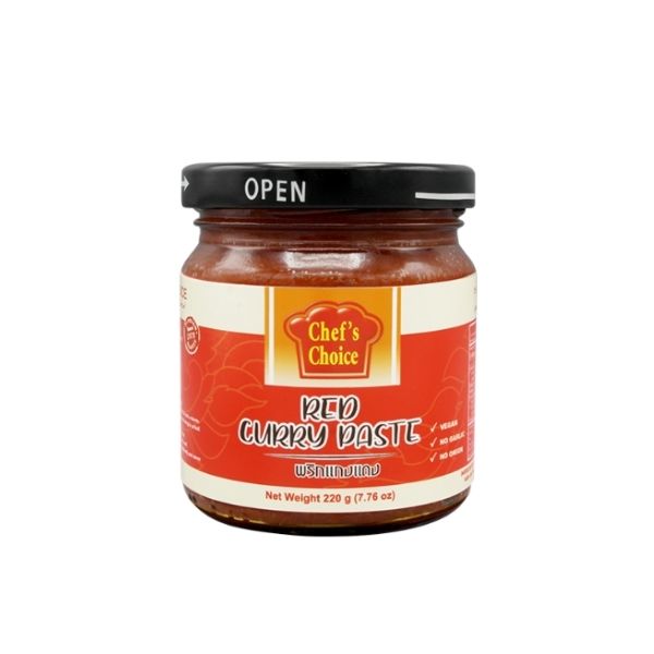 Chef's Choice Red Curry Paste - No Garlic & No Onion 220g - FoodCraft Online Store 