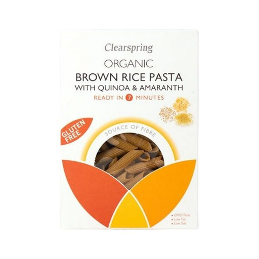 Clearspring Organic Gluten Free Brown Rice Pasta with Quinoa & Amaranth - Penne - FoodCraft Online Store 