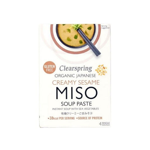 Clearspring Organic Instant Miso Soup Paste, Creamy Sesame - 4 x 15g - FoodCraft Online Store 