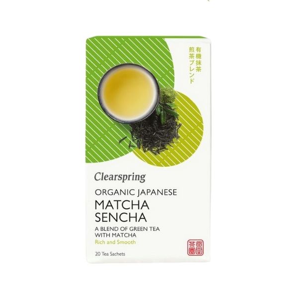 Clearspring Organic Japanese Matcha Sencha - 20 Tea Sachets - FoodCraft Online Store 