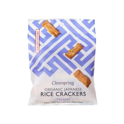 Clearspring Organic Japanese Rice Crackers, Tamari - 50g - FoodCraft Online Store 
