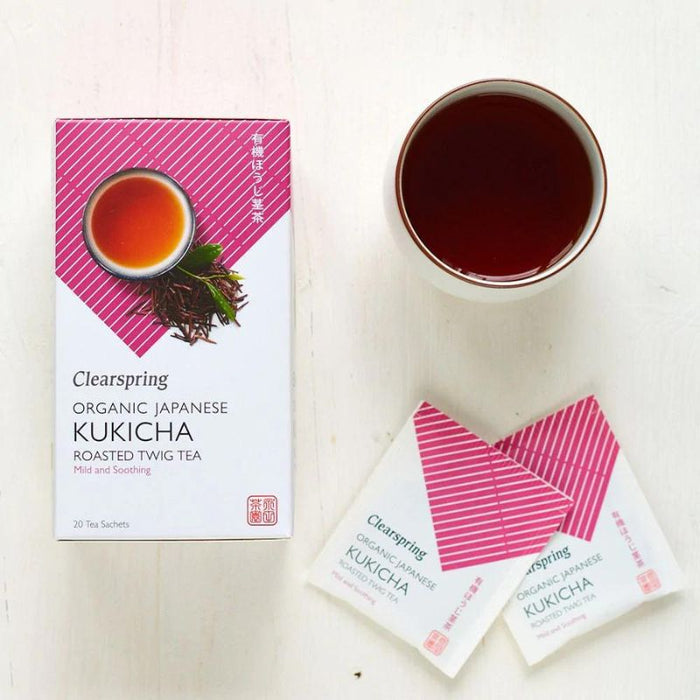 Clearspring Organic Kukicha Japanese Tea - 20 Tea Sachets