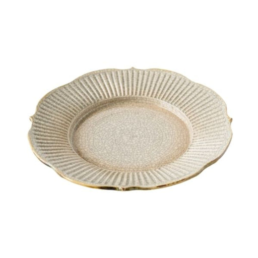 Hana Craft Handmade Flower Stripe Ceramic Plate - 6" inch - FoodCraft Online Store 