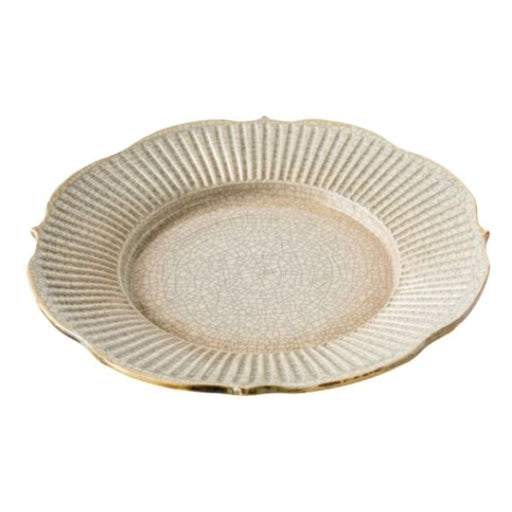 Hana Craft Handmade Flower Stripe Ceramic Plate - 7" inch - FoodCraft Online Store 