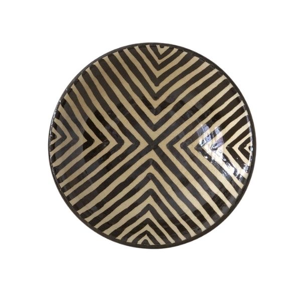 Ikutouen Handmade SEN-4 Striped Plate 22 x 5cm