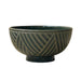 Ikutouen Handmade Green Basanai Donburi Bowl 15.5 x 7 cm