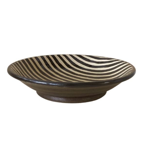Ikutouen Handmade SEN-1 Striped Plate - 22 x 5cm