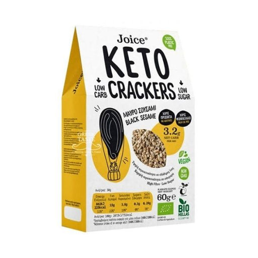 Joice Organic Keto Black Sesame Crackers - 60g - FoodCraft Online Store 