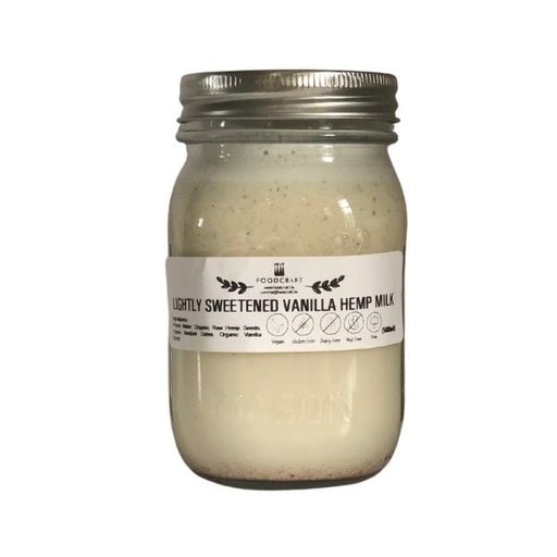 Lightly Sweetened Organic Hemp Milk, Vanilla - 500ml - FoodCraft Online Store 