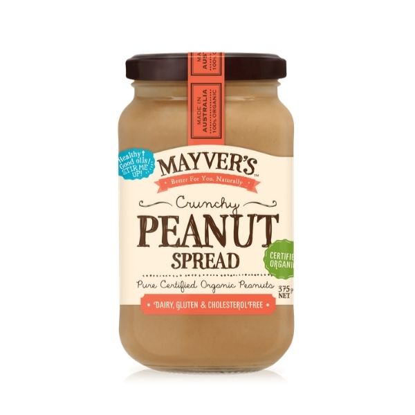 Mayver's Organic Crunchy Peanut Spread - 375g - FoodCraft Online Store 