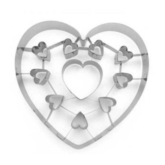 Metal Heart Shape Cookie Cutter Mould - 20cm