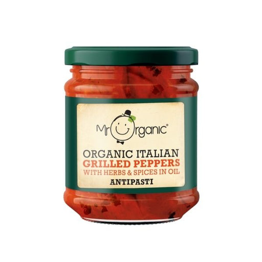 Mr Organic Italian Grilled Red Peppers Antipasti - 190g - FoodCraft Online Store 