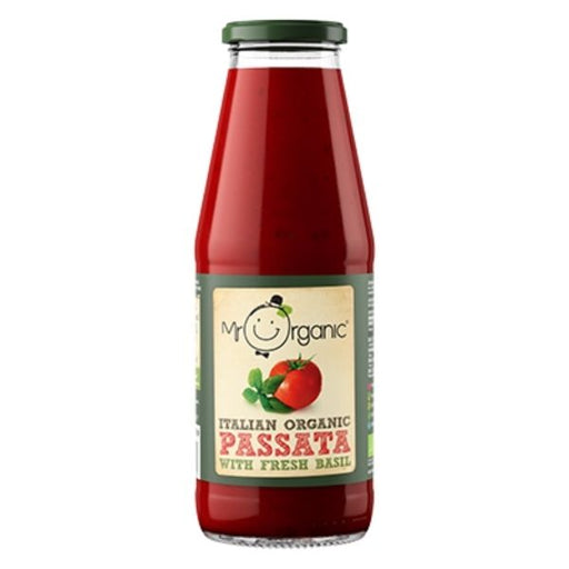 Mr Organic Italian Organic Passata With Fresh Basil - 690g - FoodCraft Online Store 