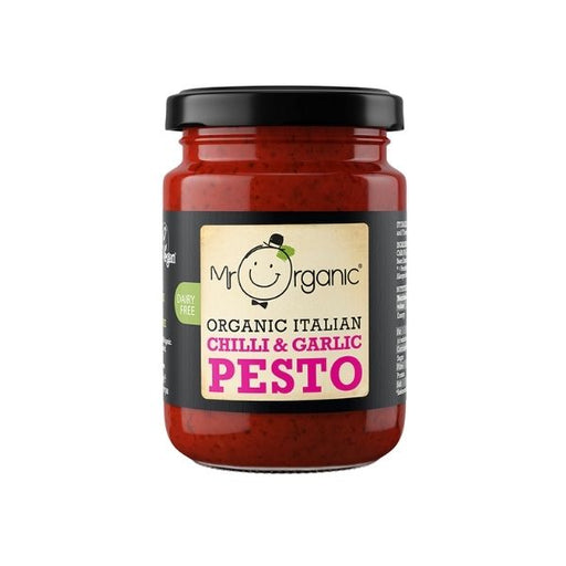 Mr Organic Organic Italian Chilli & Garlic Pesto - 130g - FoodCraft Online Store 